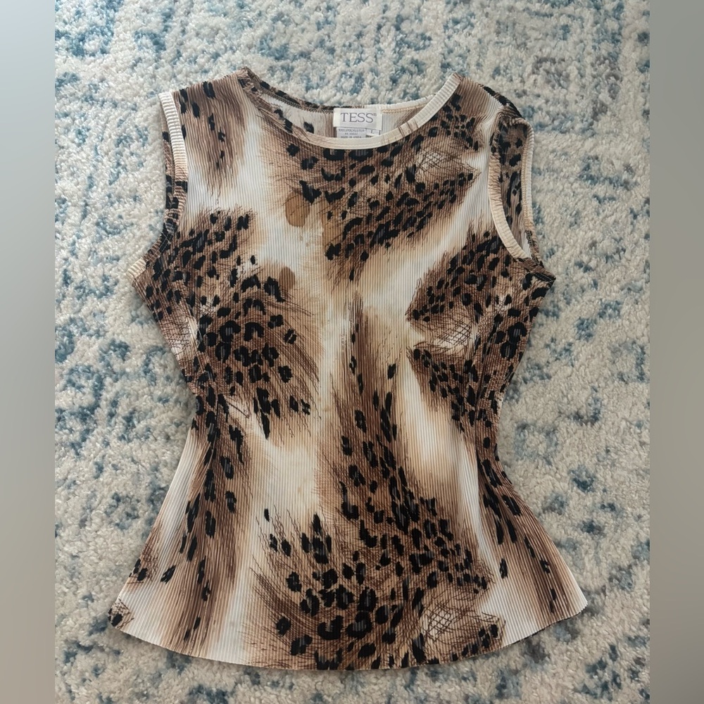 Vintage Animal Print Top